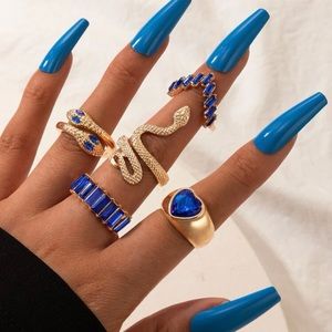 Blue gemstone rings